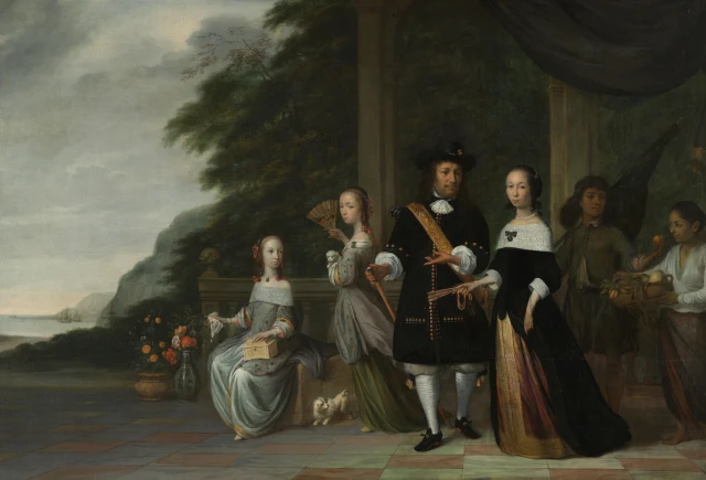 Pieter Cnoll, Cornelia van Nijenrode, their Daughters and Two Enslaved Servants