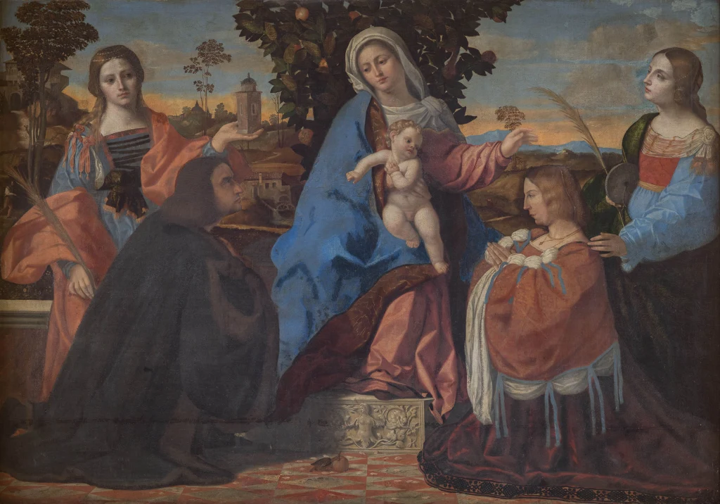 Madonna and Child with Saints Barbara and Christina and Two Donors