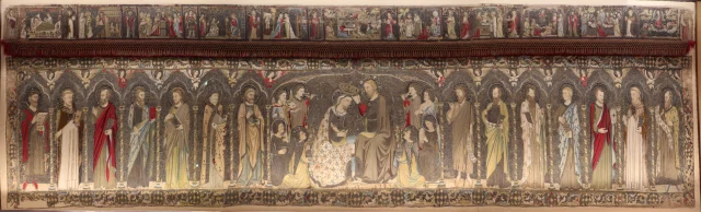 Altar Frontal with the Coronation of the Virgin, Eight Angels and Fourteen Saints