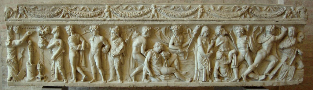Sarcophagus with Orestes and Iphigenia