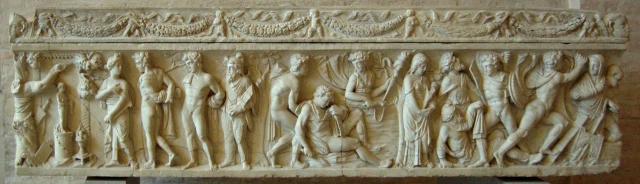 Sarcophagus with Orestes and Iphigenia