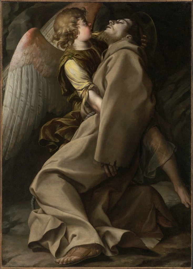 Saint François soutenu par un ange