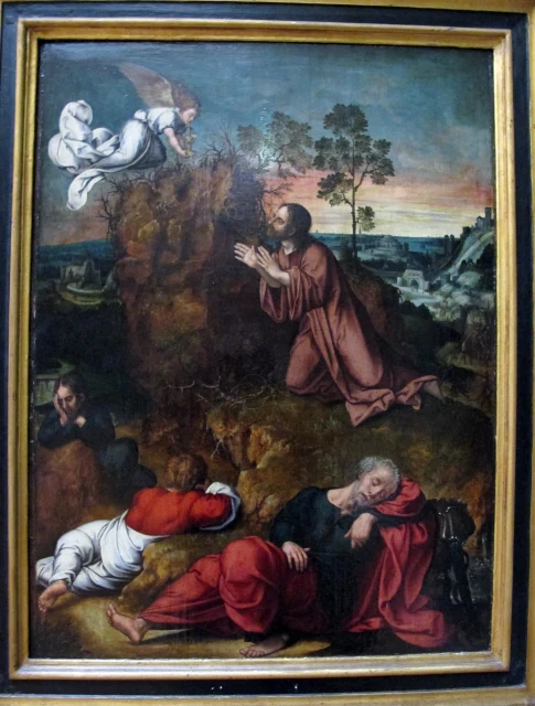 Christ in the Garden of Olives with the Sleeping Apostles