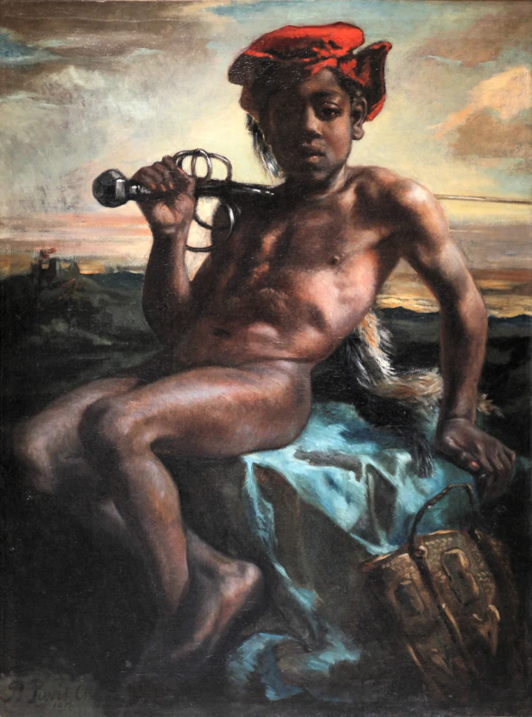 Young Black Man with a Sword