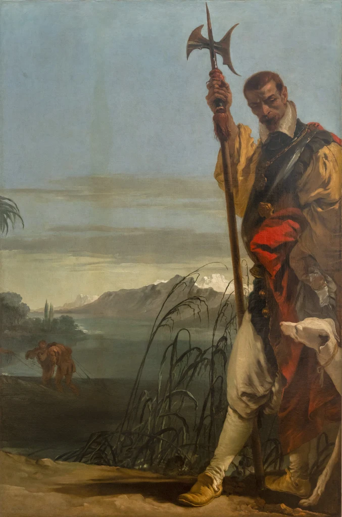 Hellebardier in einer Landschaft