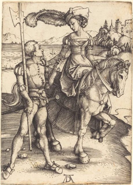 Lady on Horseback and Lansquenet