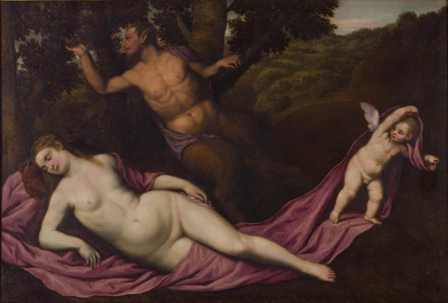 Venus, Cupid and a Satyr