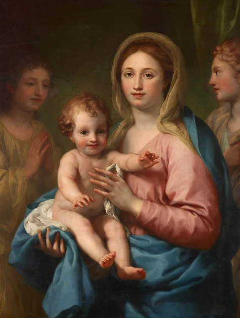 Madonna and Child with Two Angels
