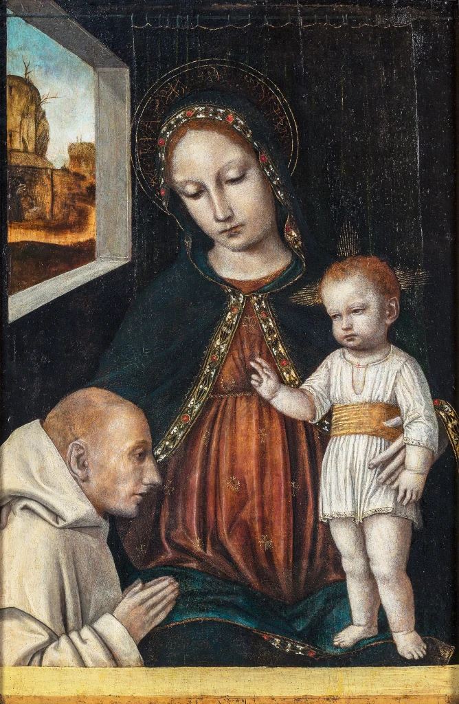 Madonna con Bambino e devoto monaco certosino