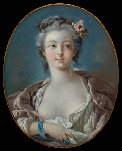 Young Woman with Flowers in Her Hair
