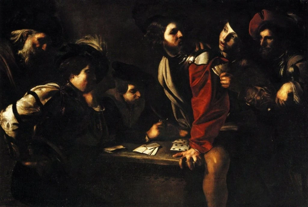 Soldati che giocano a carte