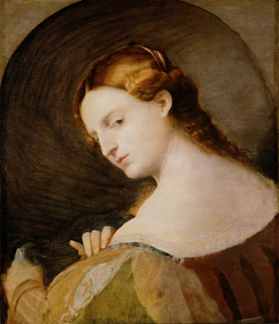 Retrato de una joven de perfil