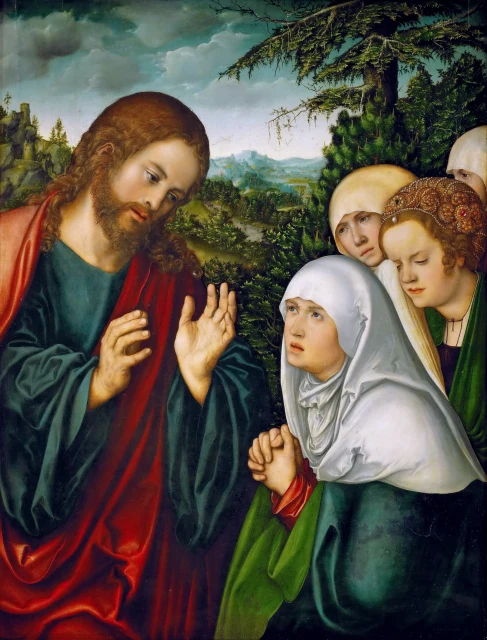 Cristo despidiéndose de su madre