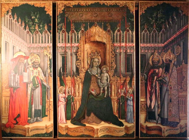 Madonna and Child enthroned in paradise with the fathers of the church