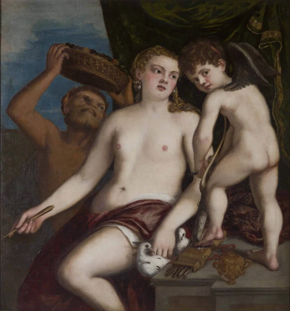 Venus, Cupid and a Satyr