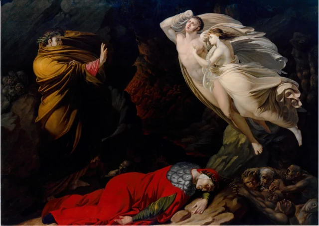 Paolo und Francesca da Rimini in Dantes Hölle