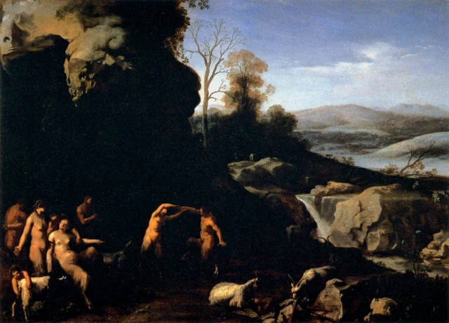 Landscape with Dancing Satyrs