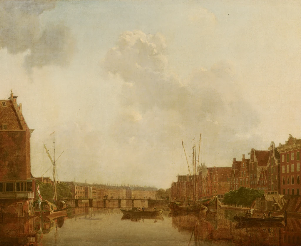 Vue de l'Amstel à Amsterdam