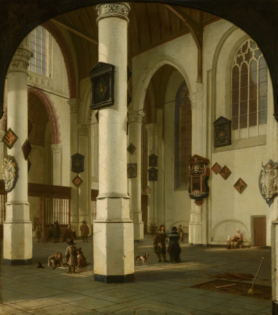 Interior of the Oude Kerk in Delft