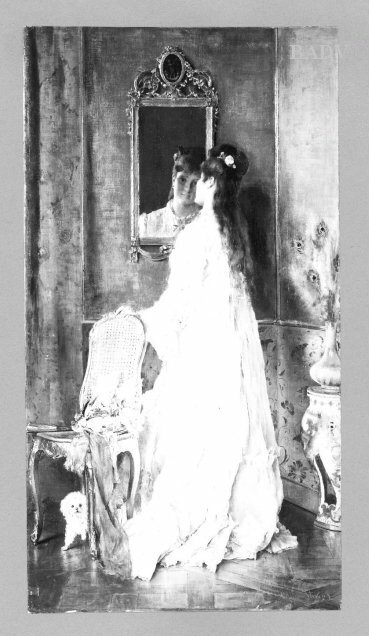 Girl Looking in a Mirror