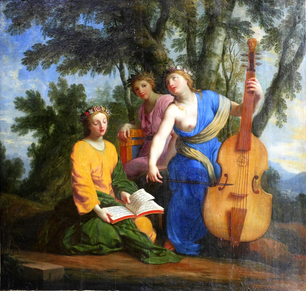 Melpomene, Erato und Polyhymnia