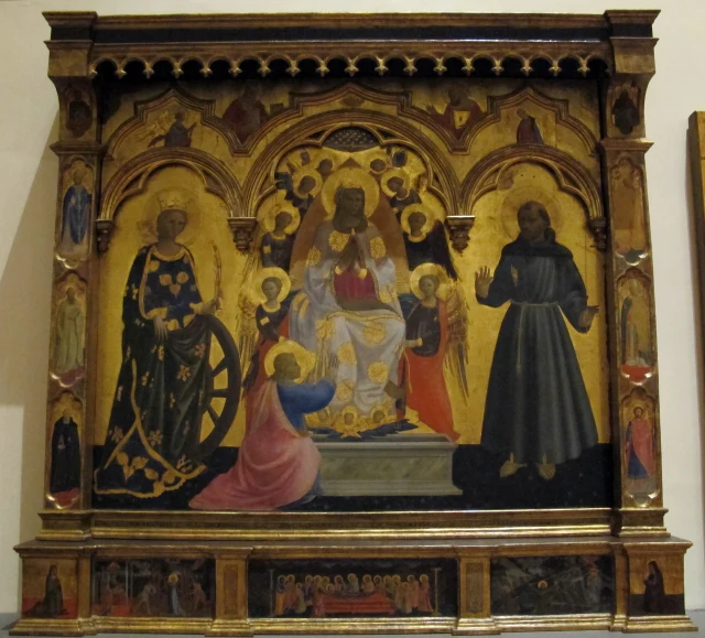 Virgen del Cíngulo con santa Catalina de Alejandría y san Francisco de Asís