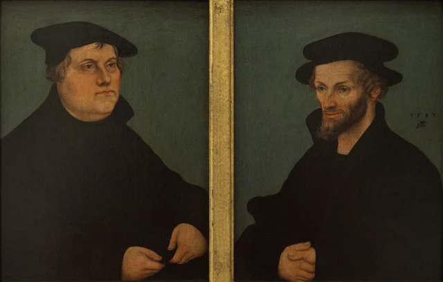 Ritratti di Martin Lutero e Filippo Melantone