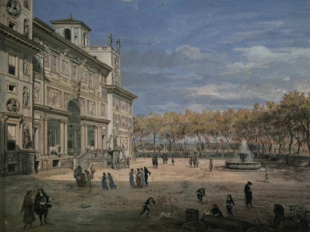 View of the Villa Medici at Trinità dei Monti, Rome