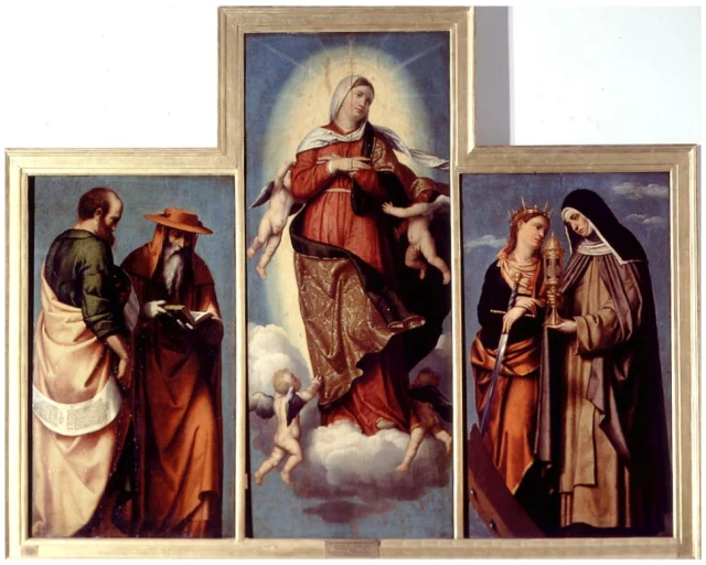 The Assumption of the Virgin with St. Mark and St. Jerome, St. Catherine of Alexandria and St. Clare