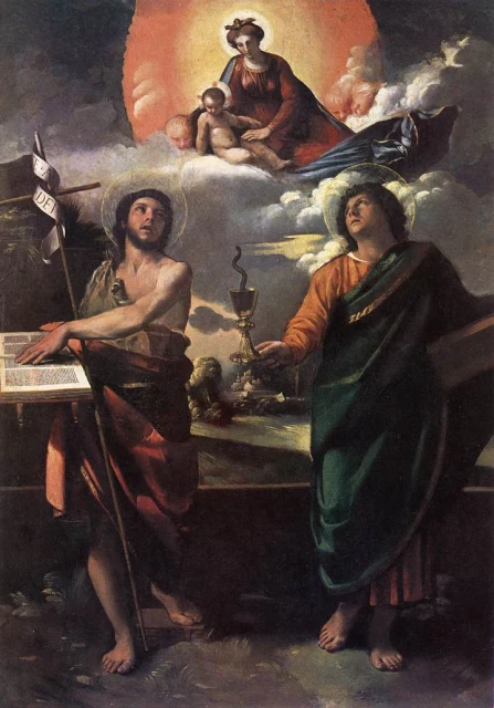 La Virgen apareciéndose a los santos Juan Bautista y Juan Evangelista