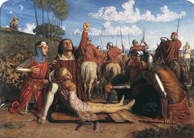 Rienzi vowing to obtain Justice for the Death of his Young Brother, slain in a Skirmish between the Colonna and the Orsini Factions