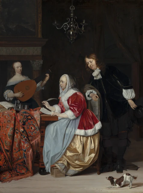 A Young Woman Composing a Piece of Music