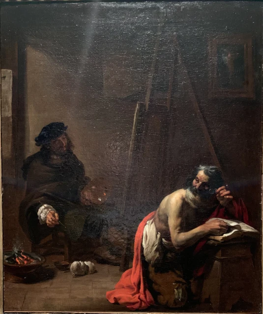 Self-portrait in his studio