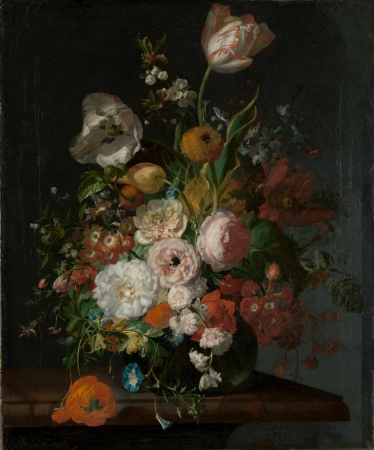 Still Life with Flowers in a Glass Vase