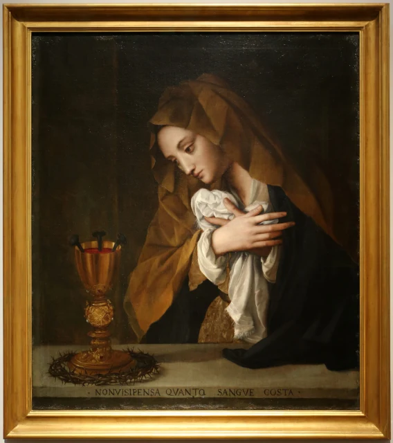 Mary Magdalene Gilding the Symbols of the Passion of Christ