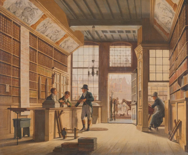 The Bookshop of Pieter Meijer Warnars (1792-1869) on the Vijgendam, Amsterdam