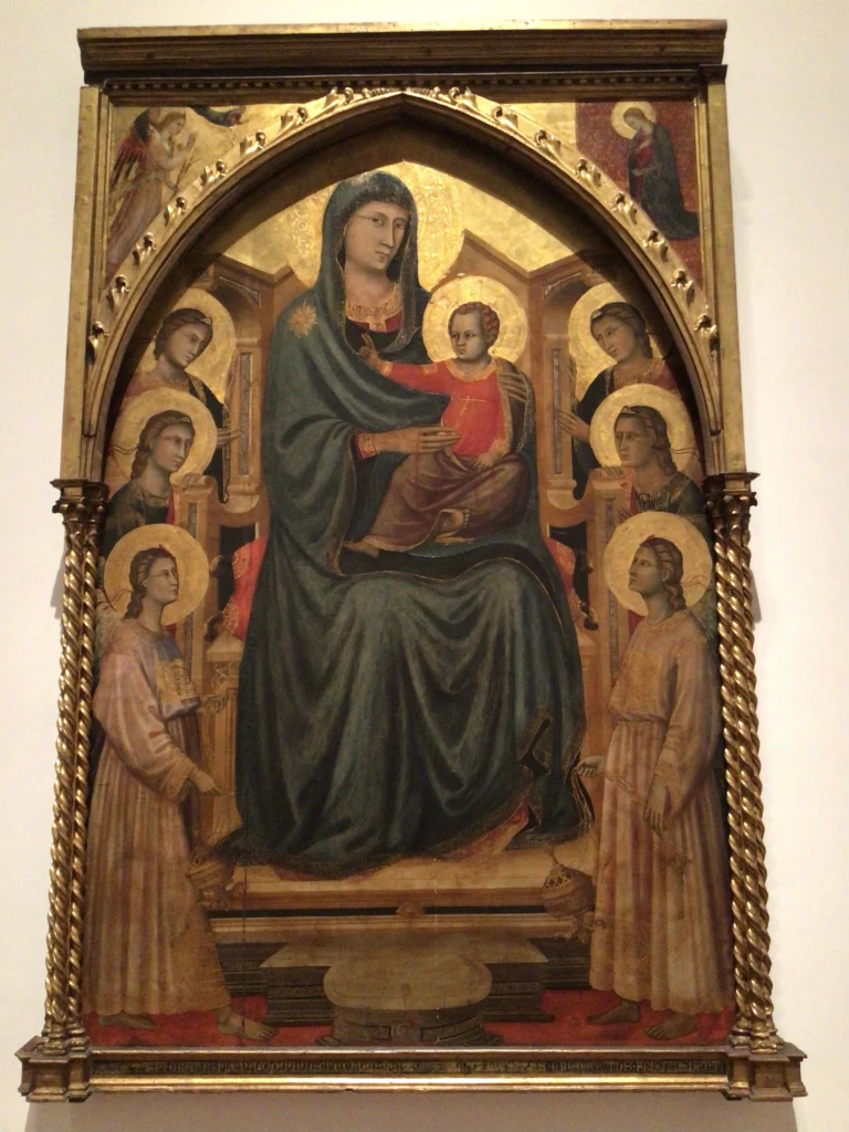 Vierge à l'Enfant en majesté entourée de six anges (Maestà)