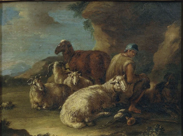 Shepherd with Herd