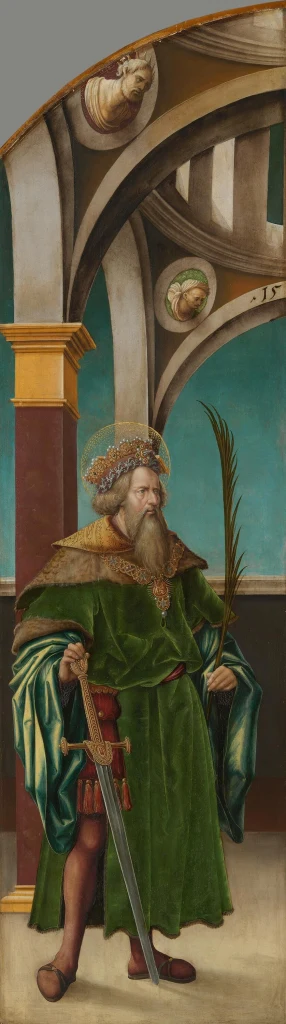 Crucifixion Altarpiece, Left Wing, Outer Face: St Sigismund