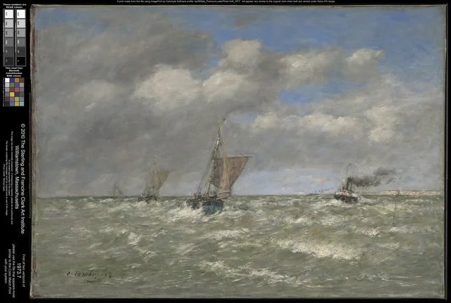 Barche di ritorno al porto, Trouville