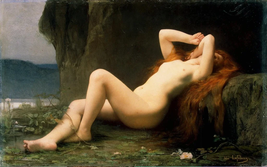 María Magdalena en una gruta