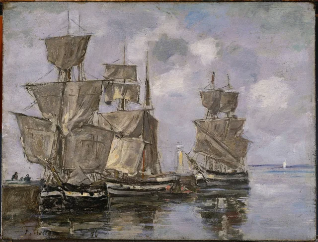 Schiffe im Hafen von Honfleur