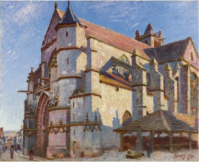 La Vieille Église de Moret, le matin au soleil