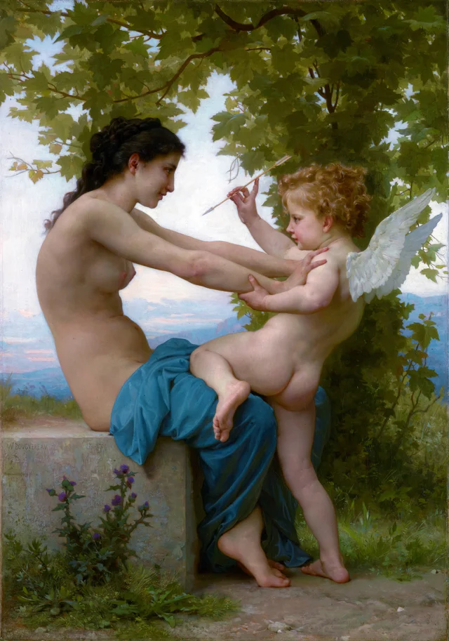 Fanciulla che si difende da Eros