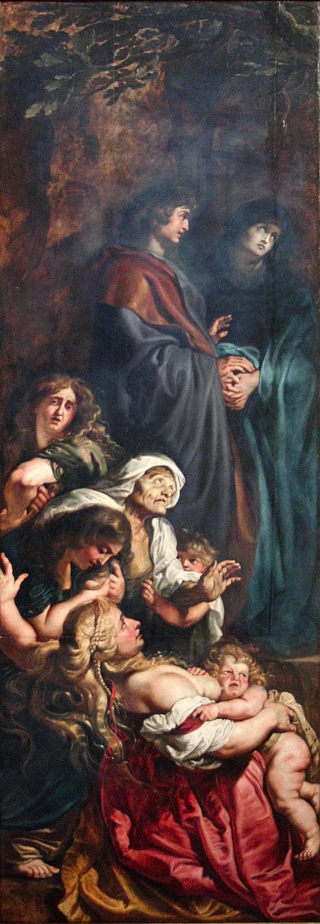 Elevation of the Cross (left panel)