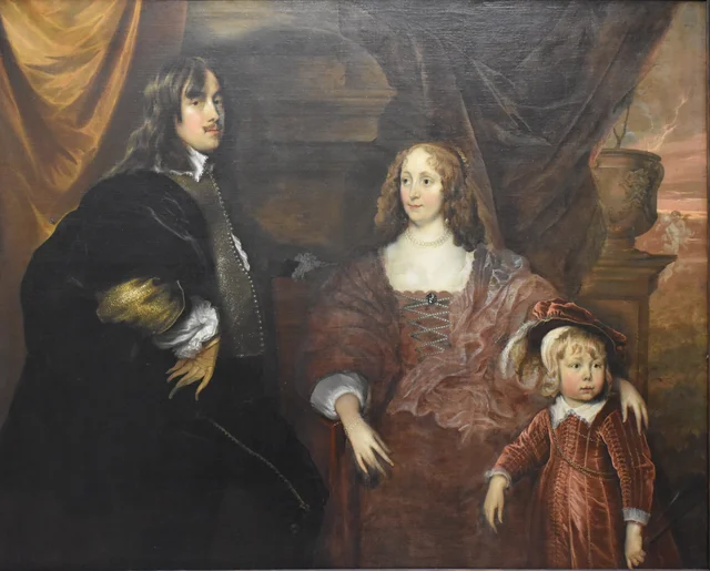 Portrait of Cornelis Janson van Ceulen (1593-1661), Elizabeth Beck (?-1670) and Cornelis Janson van Ceulen (1634-1715)