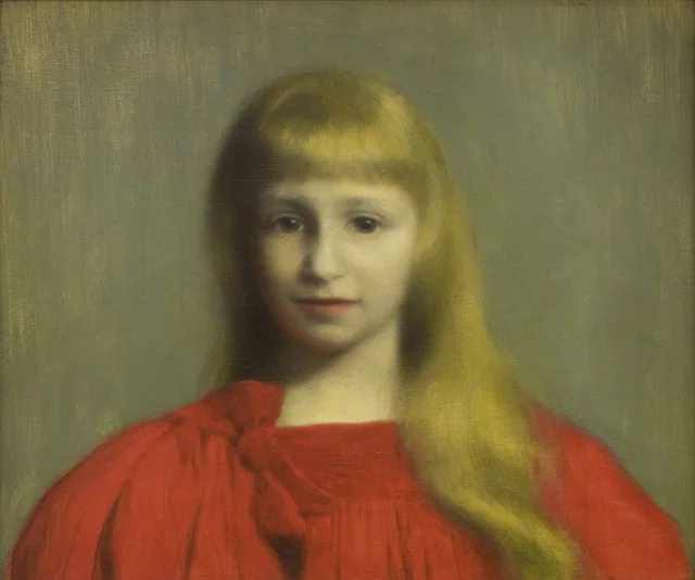 Little Girl in Red Dress