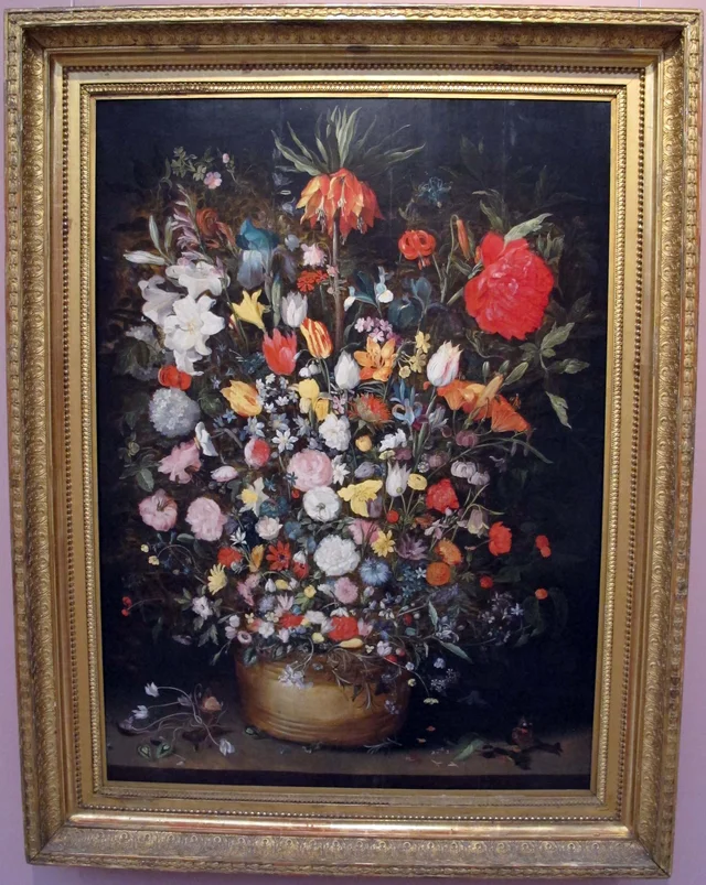 Flower bouquet in a wooden tub