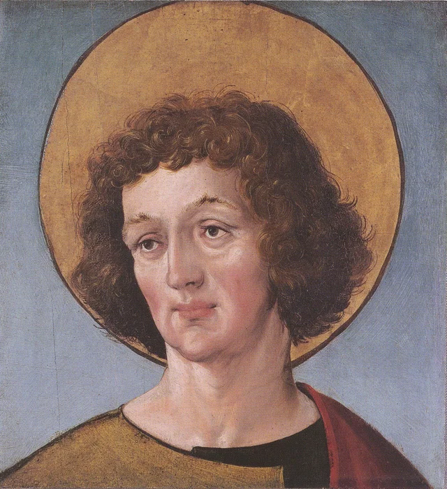 Head of a male saint