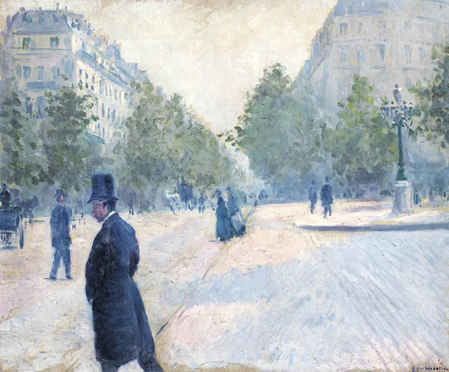 Place Saint-Augustin nella nebbia